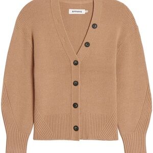 Apparis. NWT. Almond Cardigan. Large. Hand Wash.
